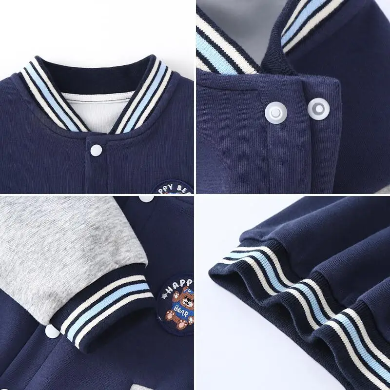 2025novos meninos e meninasOuterwear primavera outono roupas uniformes tendência Casual Outfit bonito manga longa jaqueta de beisebol dos desenhos animados