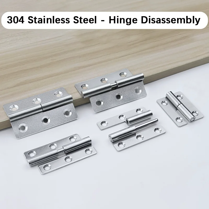 2pcs 304 Stainless Steel Removable Mini Hinges Cabinet Door Industrial Hinges Heavy Machinery Removable Leaf 1 Inch