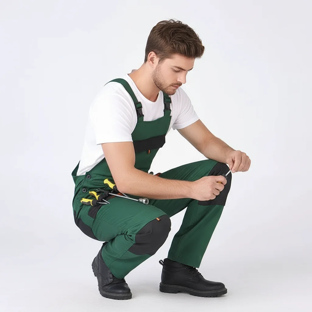 Men’s Work Bib and Brace Overall with Pockets Carpenters Work Overall Workwear
