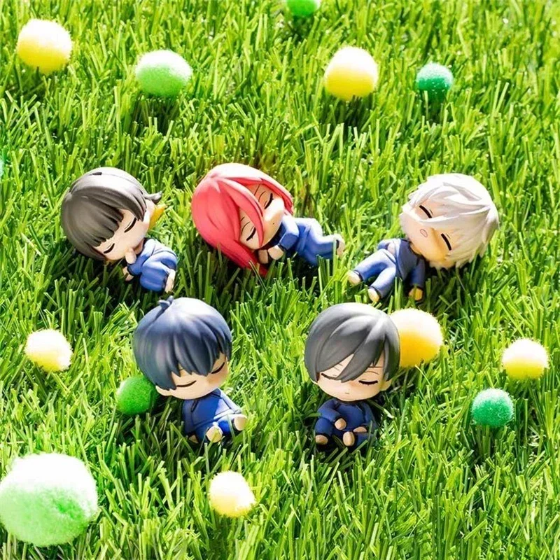 5pcs/set Anime Isagi Yoichi Blue Lock Sleeping Figures Q Chigiri Hyoma Rin Itoshi Nagi Seishiro Figure Toys PVC Collection Dolls