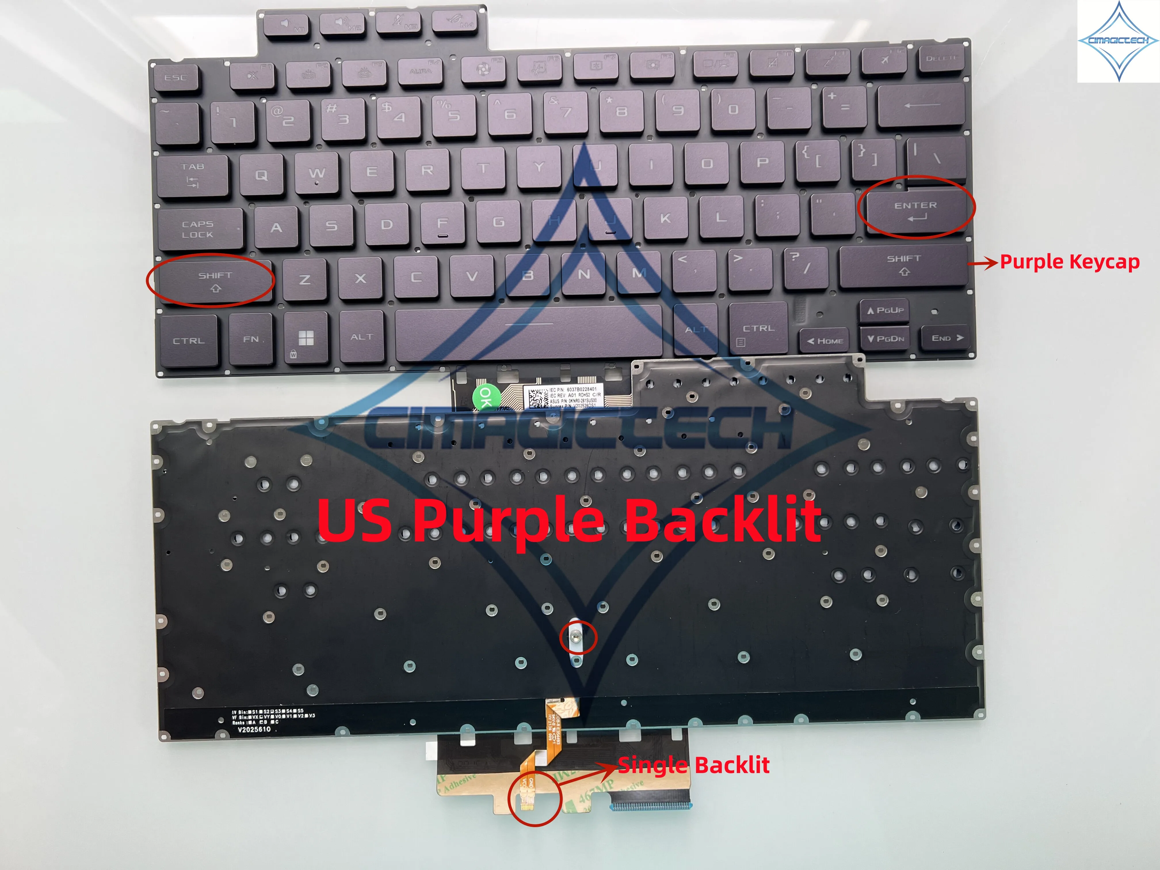 RGB Backlit Keyboard for ASUS ROG Zephyrus G14