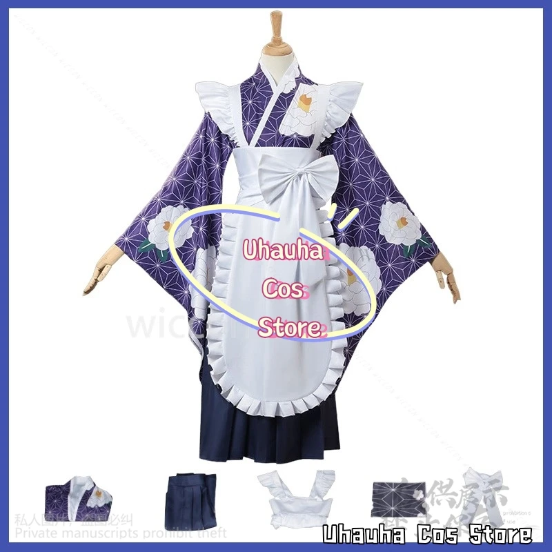 Anime The Rock! Cosplay Yamada Ryo Costume Japanese Jirai Kei Girls Cute Kimono Dress Kawaii Cute Lolita Pink Wigs Customized