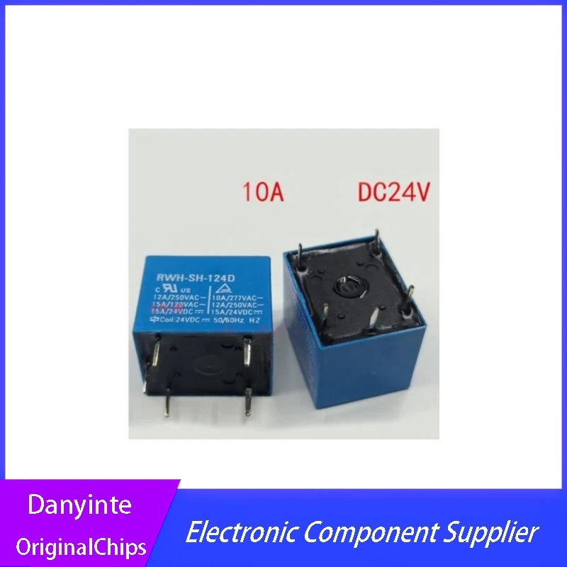 New 10PCS/LOT  RWH-SH-124D 24V DC24V 10A  RWH SH 124D  5PIN