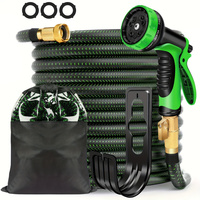 25/50/75/100/150FT Heavy-Duty Expandable Garden Hose with 10-Function High-Pressure Spray Nozzle, Forestry, And Gardening