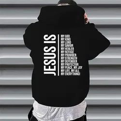 Jesus is My Everything My God My Lord My Savior Christian Men's Hoodie Sweatshirts