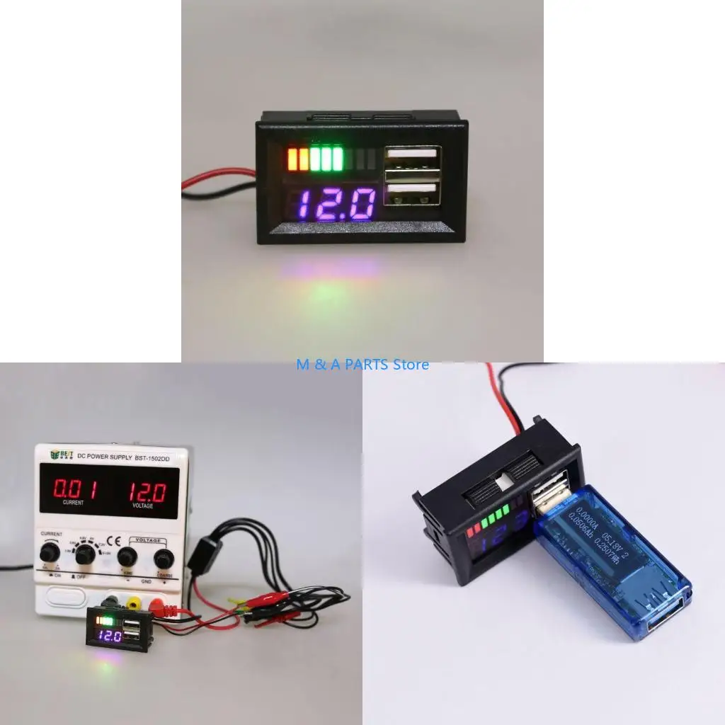 U1JF Digital Voltmeter Ammeter Ampe LCD Display Meter Detector Shunt