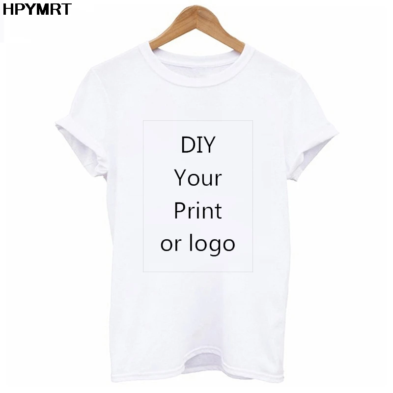 Fashion Pink Customized Printing T Shirt women DIY Any graphics you want to printed Top Tees Short sleeve t-shirt female Clothes