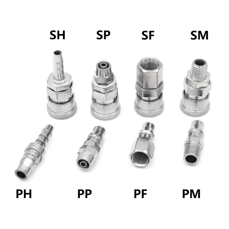 Pneumatic Connector Fittings Air Compressor Hose Quick Coupler SP PP SH PH SF PF SM PM C Japan Type