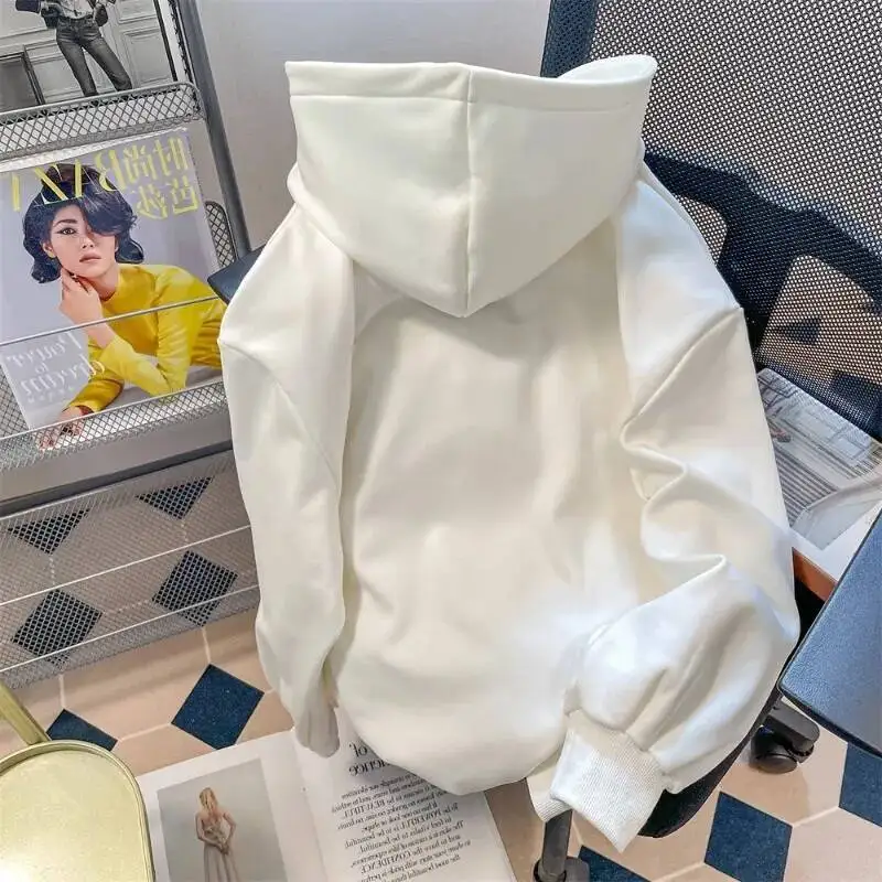 BabYoung American Retro Demon Smiling Face Sweatshirts Sweet Thicked Warm Hoodie Tops Y2k E-Girl Long Sleeve Sweatshirt Women