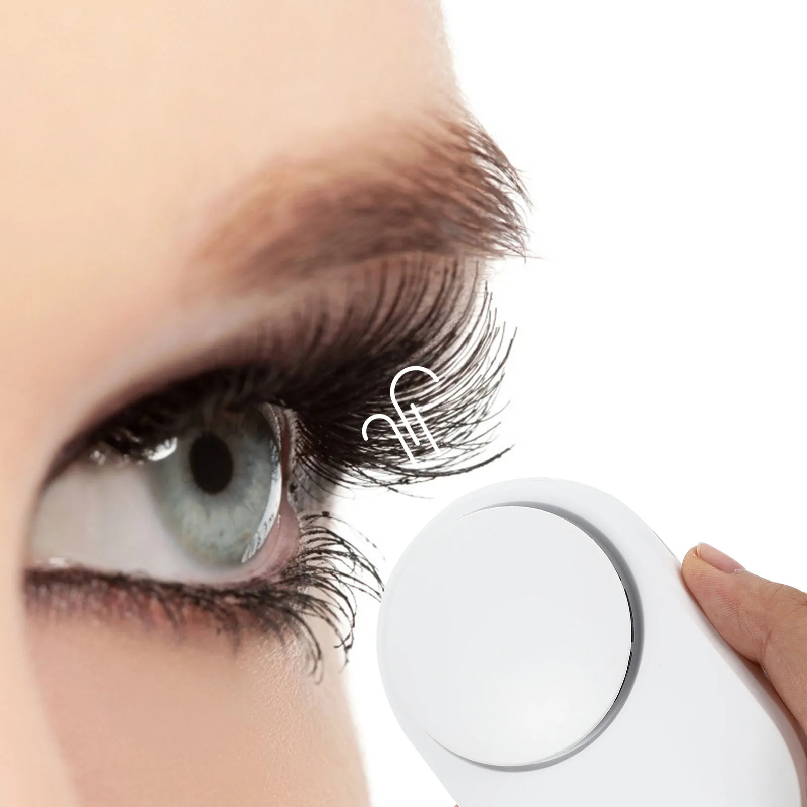 

Eyelash Dryer Plastic Fan White Travel Eyelash Extension Dryer Size Compact Blower for Extensions Grafted Lashes Tool