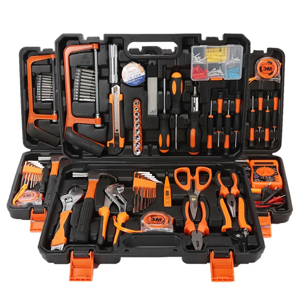 Hardware hand tool set general 108pcs manual woodworking kit tools set box for home use