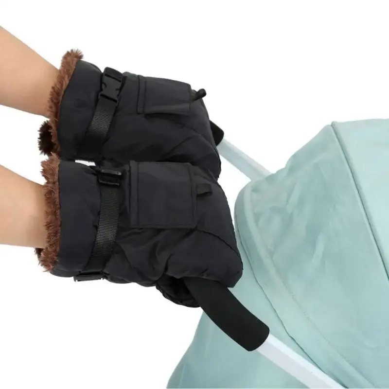 Baby Strollers Hand Muffs Soft & Warm Gloves for Parents Windproof Gloves Cold Weather Protective Mittens 1 Pair A2UB
