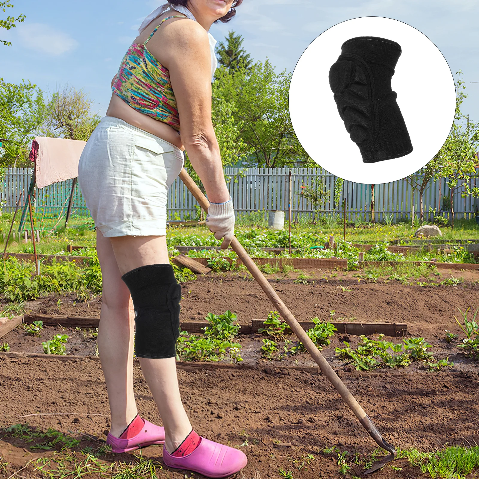 

1Pair Safe Material Knee Pads Easy Clean Kneepads for Women Men Construction Roofing Brace Support Sleeve Sponge Kneeling Pad