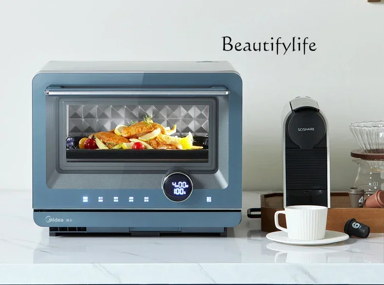 Multifunctional micro-steaming and baking machine, small intelligent frequency conversion microwave oven, steaming oven