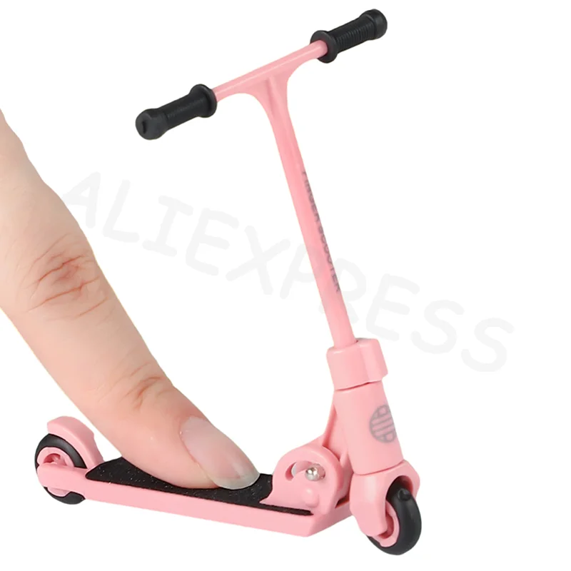 Foldable T-type Kids Kick Scooter BMX Finger Skateboard with Brake Educational Toy Fun Fingertip Movement for Children