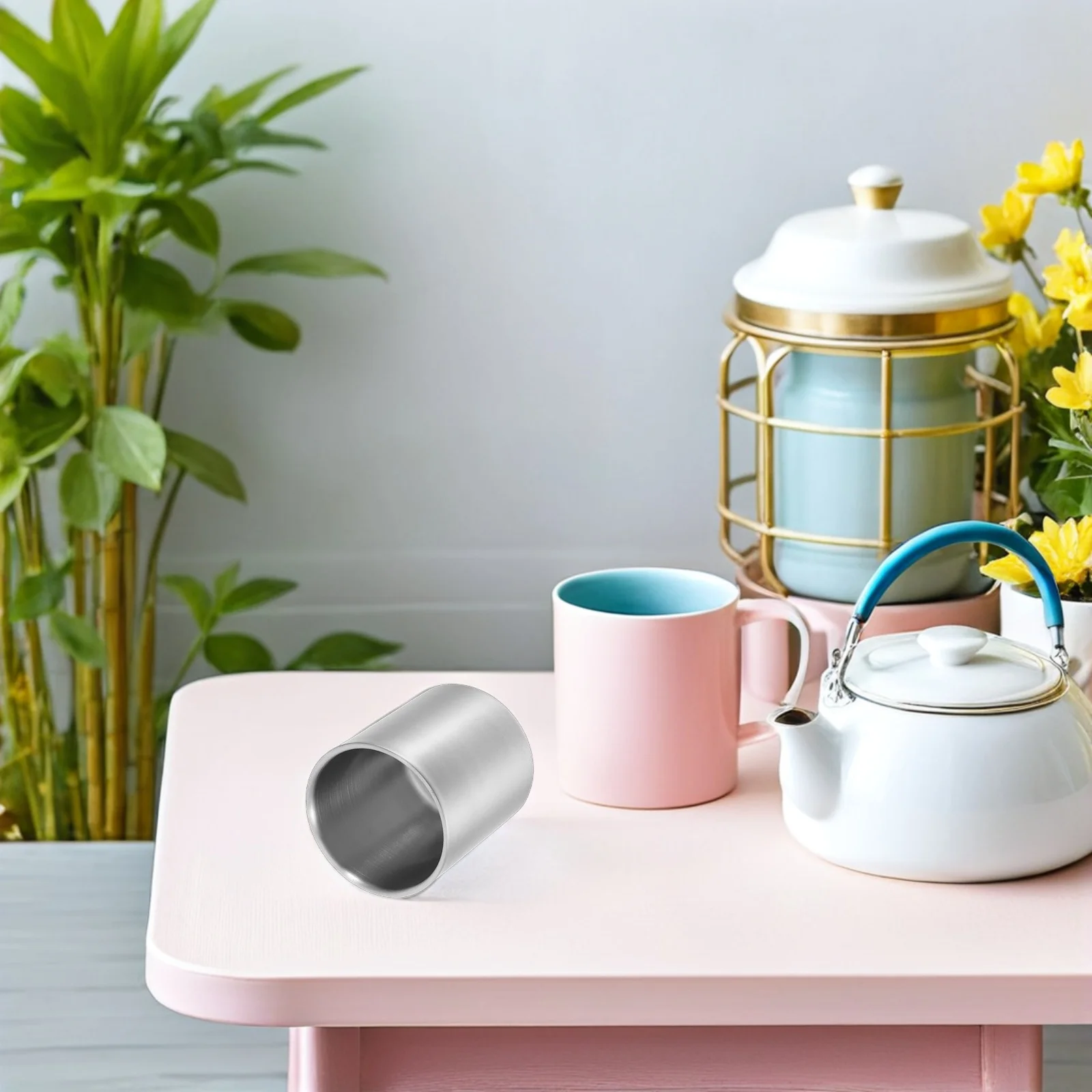 

4Pcs Double Wall Stainless Steel Insulated Tumblers 200Ml Metal Cups Reusable Camping Coffee Mugs Office Outdoor Party Hiking