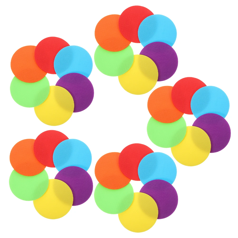 

40pcs Round Carpet Markers Reusable Nylon Floor Spots Classroom Sitting Dot Carpet Dots Teaching Equipment