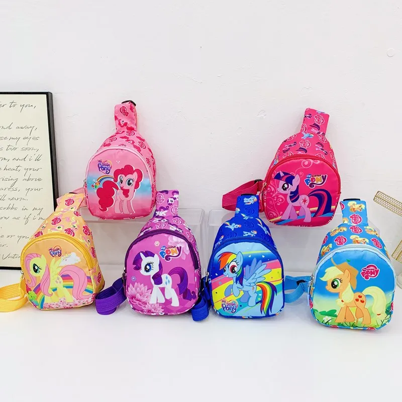 حقائب كروس ماي ليتل بونيز للفتيات على شكل وحيد القرن حقيبة كتف لطيفة للرياضة في الهواء الطلق وحقيبة صدر للسفر ومحفظة للعملات المعدنية هدية