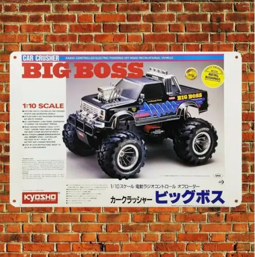 Metal Poster Vintage Rc Car Wall Deco Tin Sign Plaque Kyosho Big Boxart-aluminum