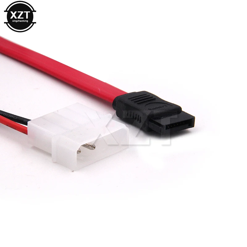 슬림 라인 SATA 전원 케이블, 몰렉스 슬림 SATA 13 핀 (7P + 6P) 에서 7 핀 + 전원 케이블 1, SATA 슬림 라인 포트용, PZ 1 개, 30cm, 1FT, 12IN