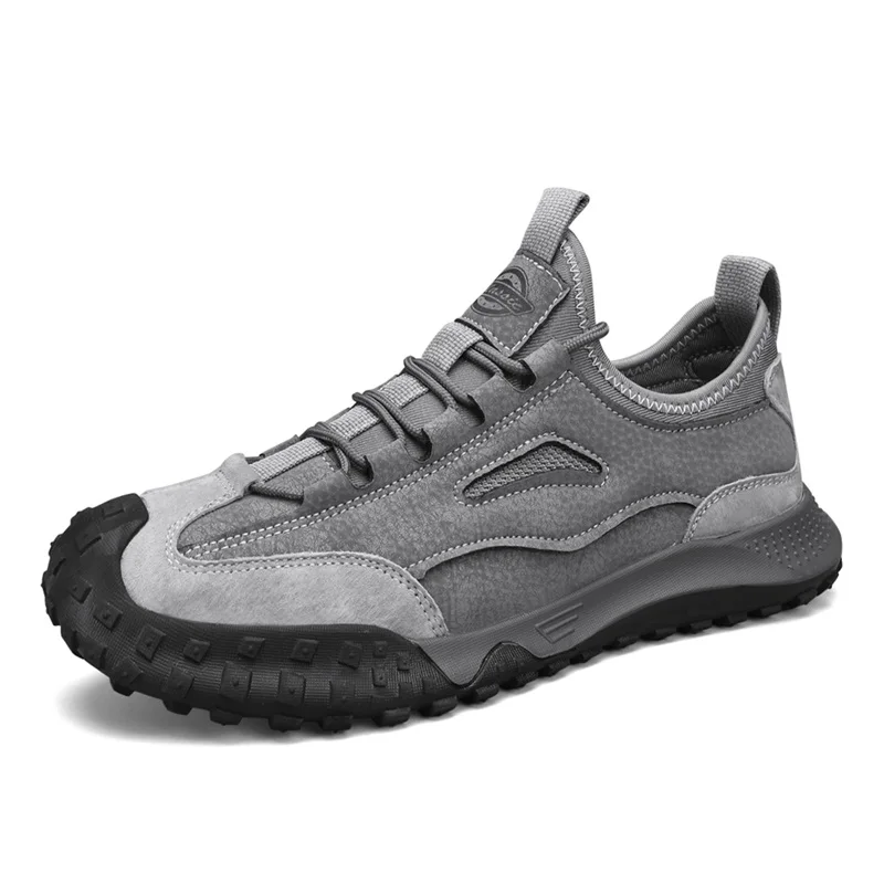 

Hot Selling Men's Leather Casual Shoes in Europe America Fashionable High Top Shoes Men's Outdoor Hiking Shoes British Style