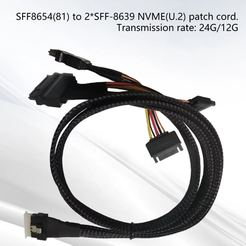 Haltbarkeit SFF8654(8i) auf 2SFF-8639 NVME-Datenkabel-Adapterkabel für Works