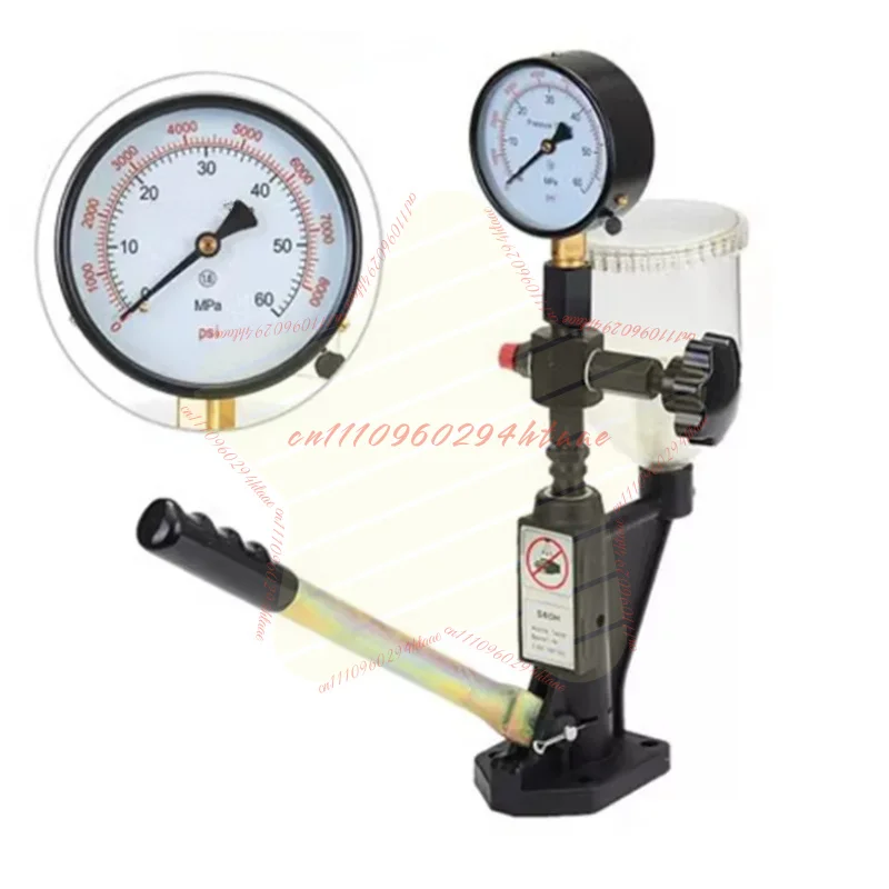 S60H CR-C Common Rail Injector Tester Manual Diesel Fuel Injector Nozzle Pressure Tester Spray Pattern Inspection Tool
