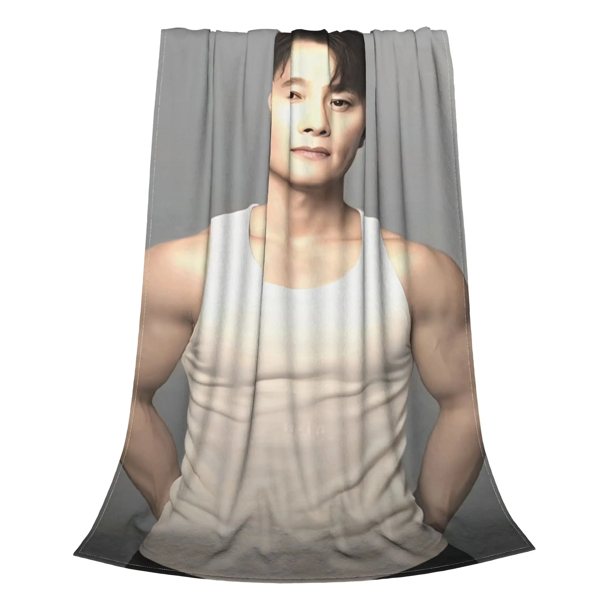 Lee Byung hun Stuff Blankets Ultra-Soft Flannel  Throw Blankets Cozy Plush Thin Quilt