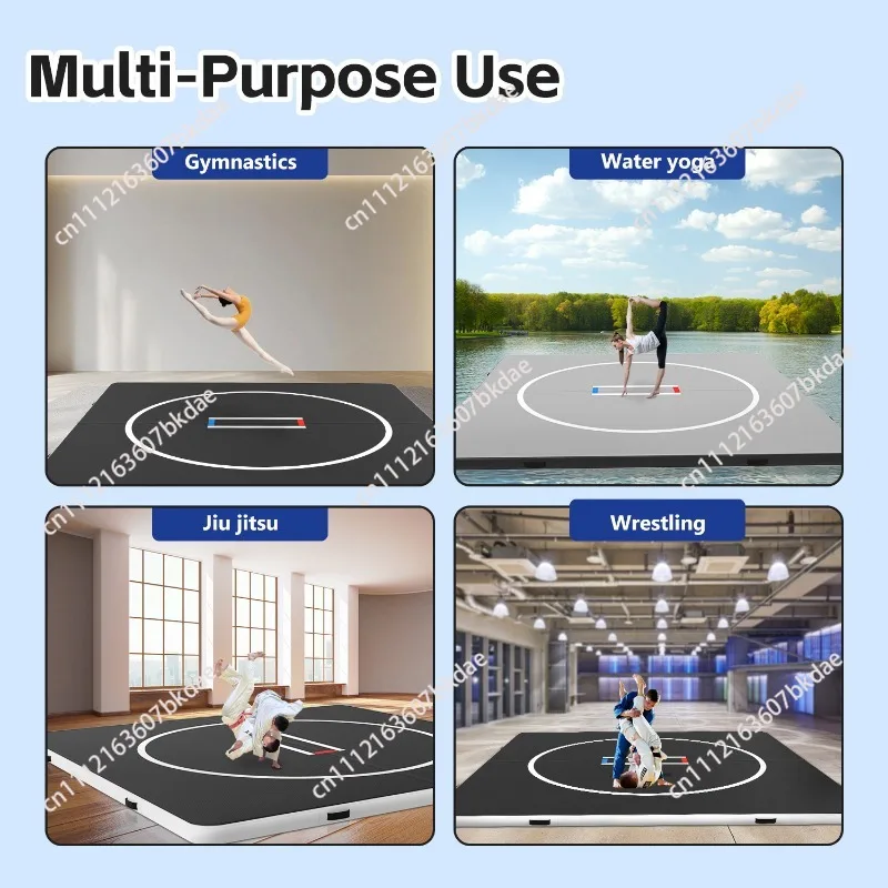 Professional Inflatable Gymnastics Mat, Large Air Training Tumbling Mat for Cheerleading, Yoga, Wrestling, Portable Airtrack
