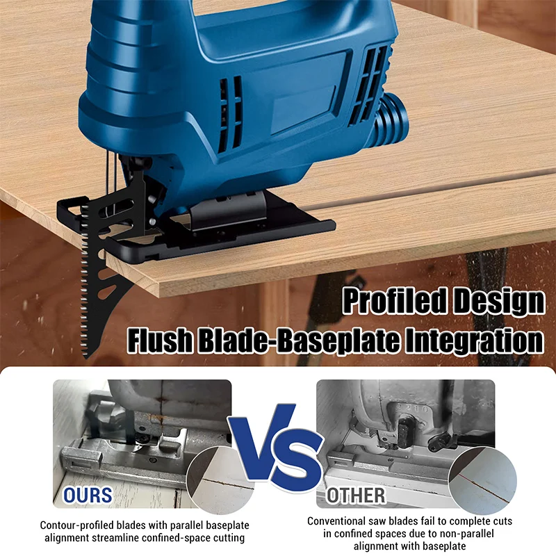 1/3/5PCS Jigsaw Blade Extra Long Heavy Duty Scroll Saw Blades T-Shank Fine Coarse Teeth for Wood Aluminum Tight Spaces Accessory