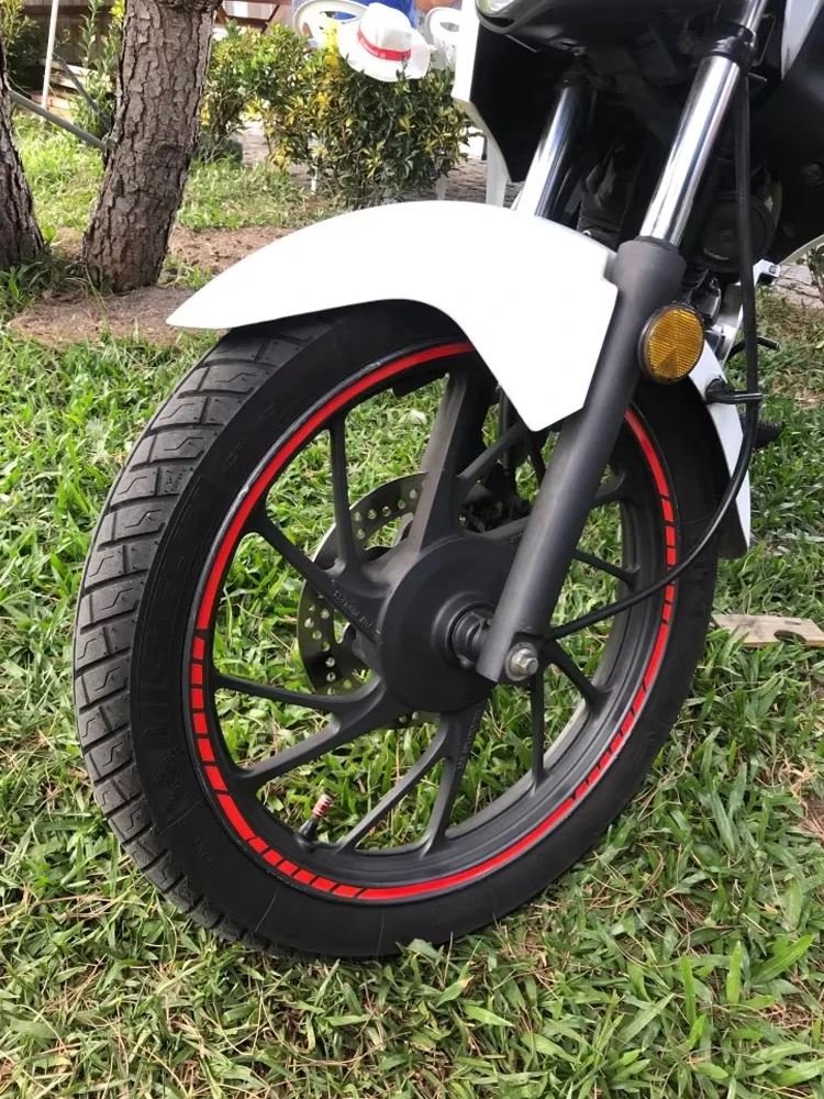 AliExpress Other 16Pcs Motorcycle Car Tire Decals Trim Strips Universal Reflective Bike Wheel Sticker Waterproof Motorcycle Wheel Rim Tape 17"18"