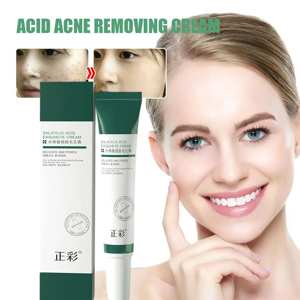 Crema de refinación de poros con ácido salicílico, Gel hidratante suave reparador, aceite suave, cuidado de los poros, refresca la piel, puntos negros, R G6E4, 20g