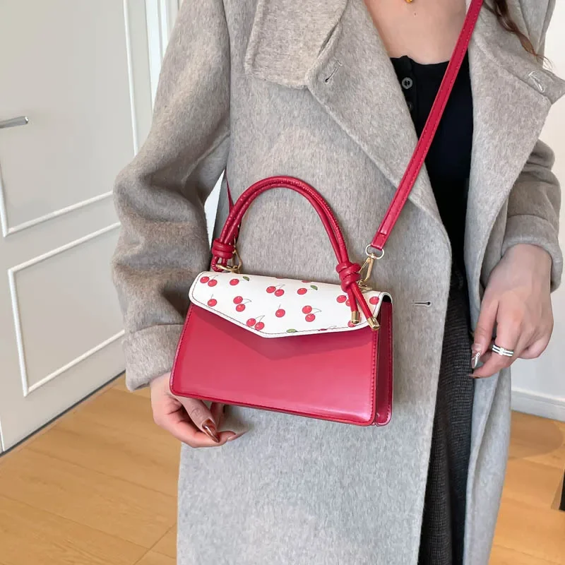 Modische Damenhandtasche, Frühjahrskollektion, schlicht, trendig, bedruckt, lässig, Messenger-Tasche, Nischenprodukt, kleine quadratische Tasche