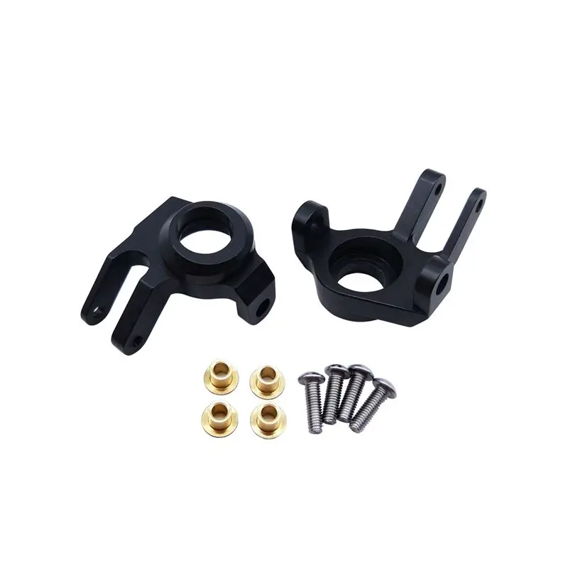 ABTJ-2X CNC FULL METAL Front Steering Knuckles, C Hub Carrier, Rear Axle Lock Out SET (Black) For AXIAL SCX10 II 90046,Black