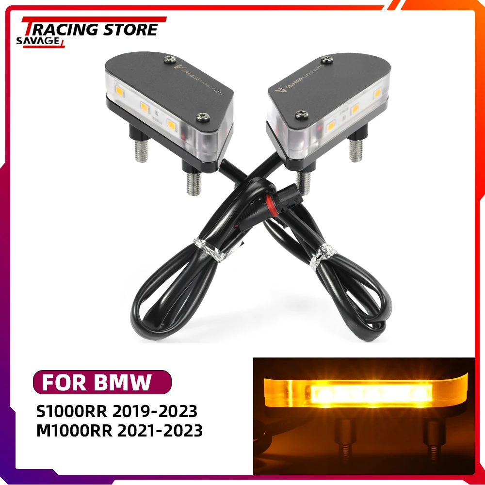 

2023 Invisible LED Turn Signal Light Flasher For BMW S1000RR M1000RR Motorcycle Mirrors Base Plate S1000 M1000 RR Indicator Lamp