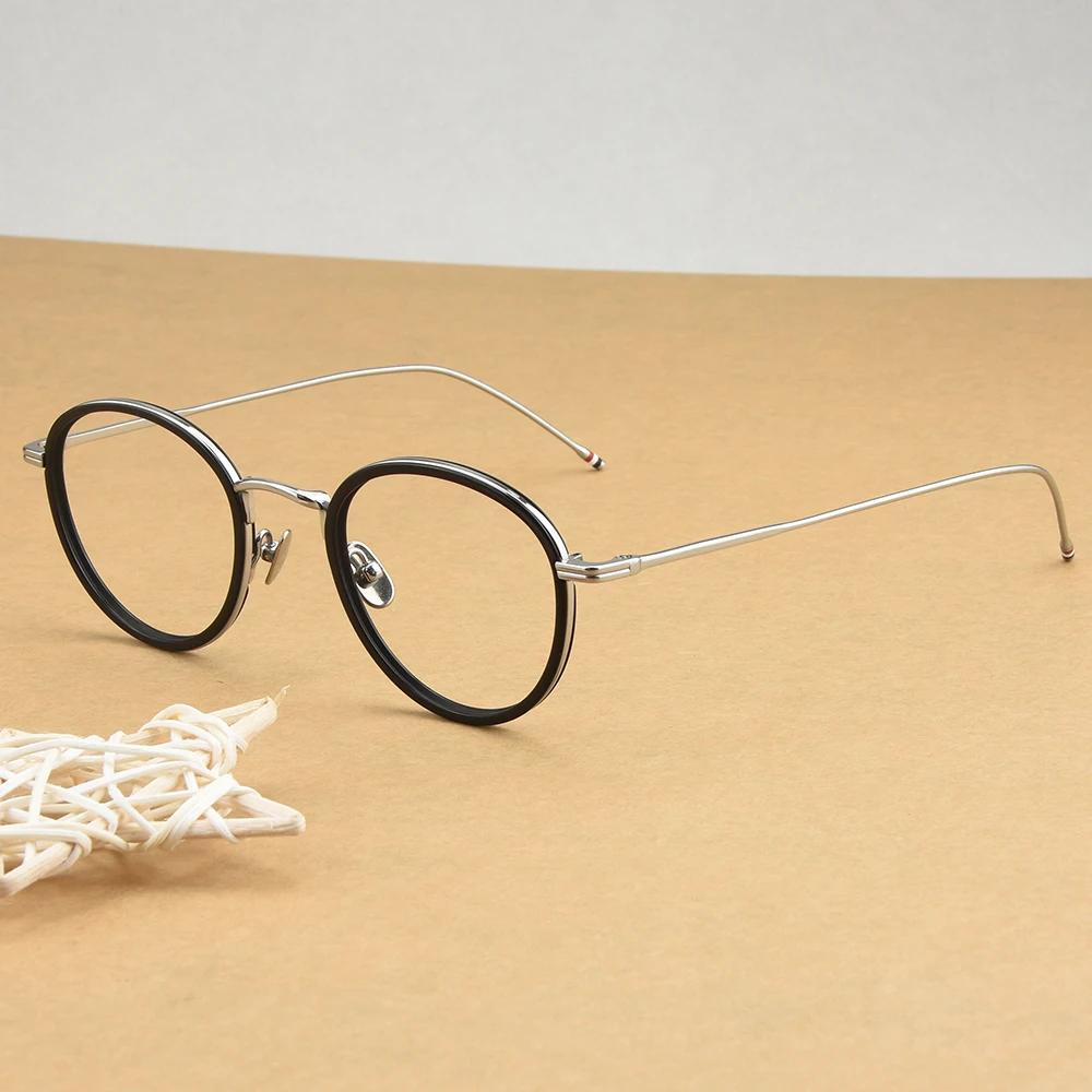 الولايات المتحدة الأمريكية العلامة التجارية تصميم TB905 البيضاوي إطار نظارات الرجال النساء النظارات المستديرة خلات التيتانيوم الاسلوب المناسب نظارات نظارات 2026 جديد