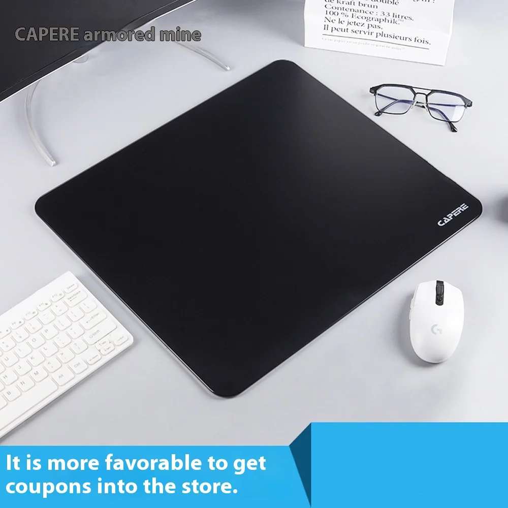 Imagem -06 - Capere-impermeável Vidro Mouse Pad Precisão Resistente ao Desgaste Liso Tamanho Grande pc Gamer Acessórios Gl01