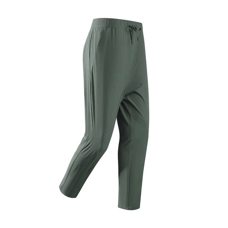 Spring Summer Men's Icy-Cool Quick Dry Pants Lightweight Durable Hiking Trousers Solid Color 4 Colors Outdoor Activewear