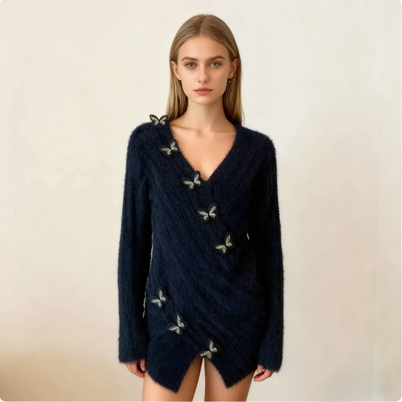 

Sweaters Jumpers Pullovers Womens Women Knitted Suit Techwear Knit Fitness Solid BF Y2K Business Meeting Professional Modern Fit