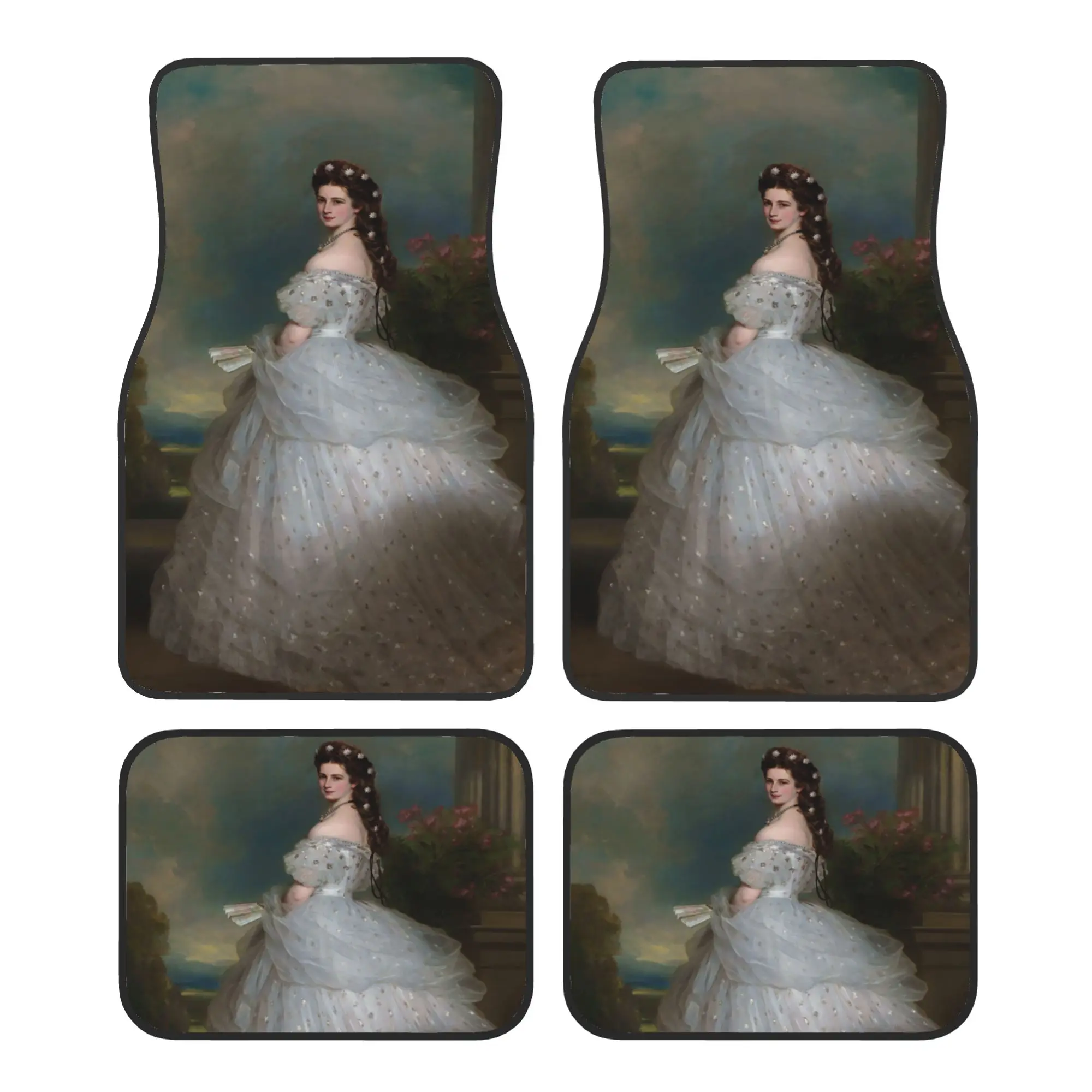 

Car Floor Mats 4 Pcs Carpets Rugs Portrait Of Empress Elisabeth Of Austria By Universal Car Front Rear Carpets Foot Mats