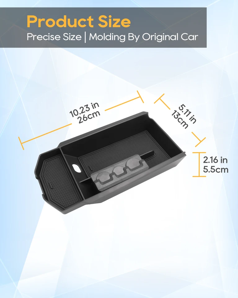 Boîte De Rangement Console Centrale Toyota C-HR Hybrid 2024-2026 – Organisateur Accoudoir 3D Sur-Mesure
