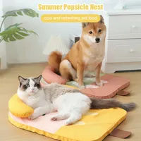 New Summer Pet Ice Silk Nest Creative Ice Stick Nest Non Hair Protection Cervical Neck Pillow Dog Cushion Pet Supplies