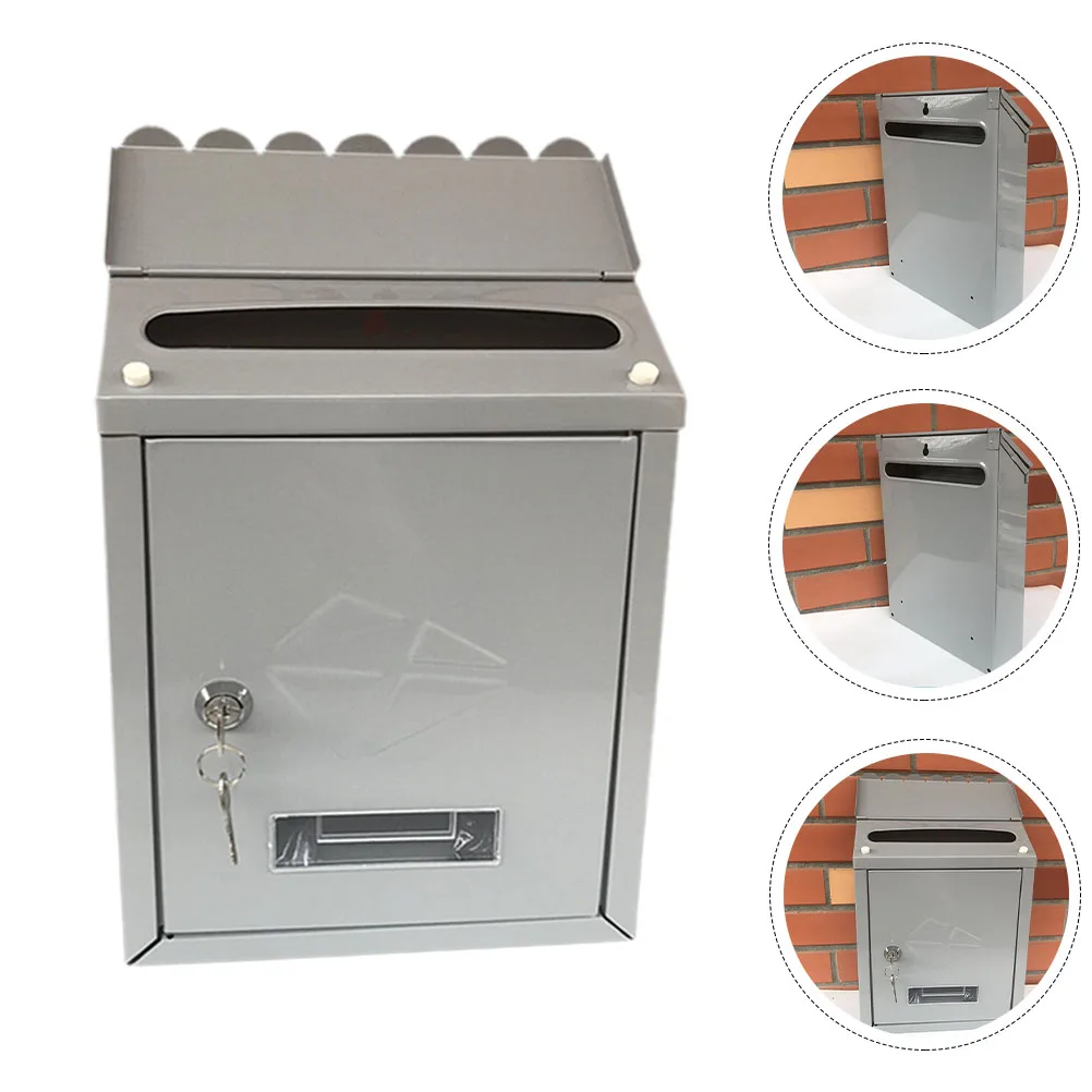 

Vintage Style Wall Mount Mailbox Locking Tinplate Durable Waterproof Envelope For Home Garden Retro Metal Letter Storage Parcel