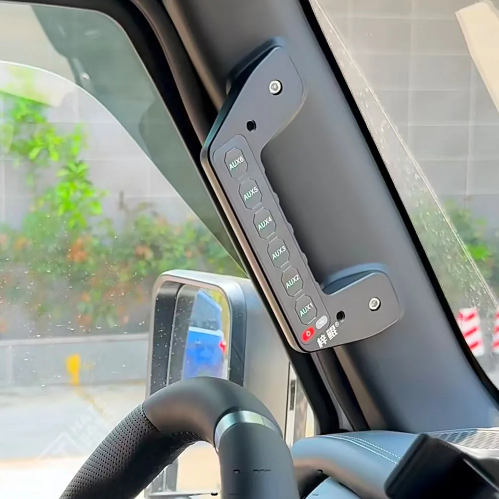 Car 6 Way Integrated Control Switch A-Pillar Grab Handle With Wireless Remote Kit For BAIC 212T01 2024-2026