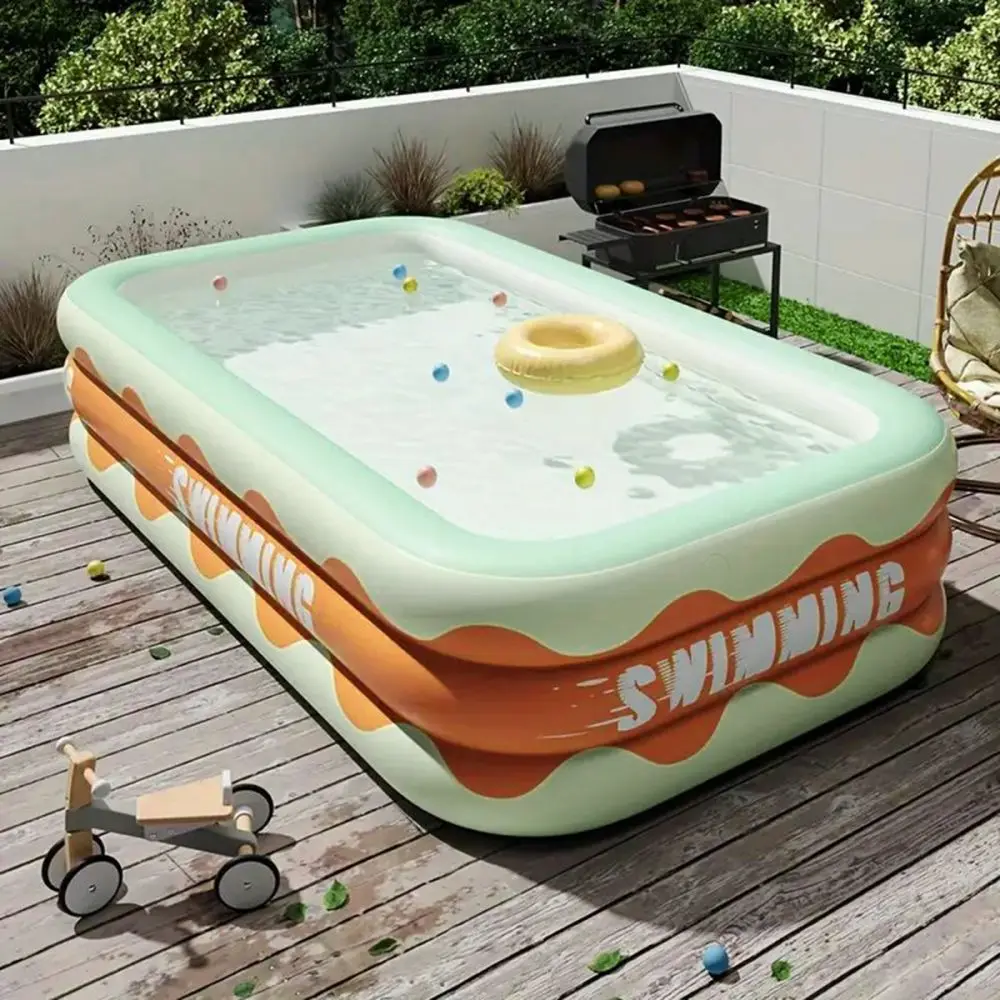 Grande piscine de natation domestique pour enfants et adultes, fournitures de fêtes d'eau dans l'arrière-cour, jeu d'eau en PVC épaissi à trois couches, 1PC