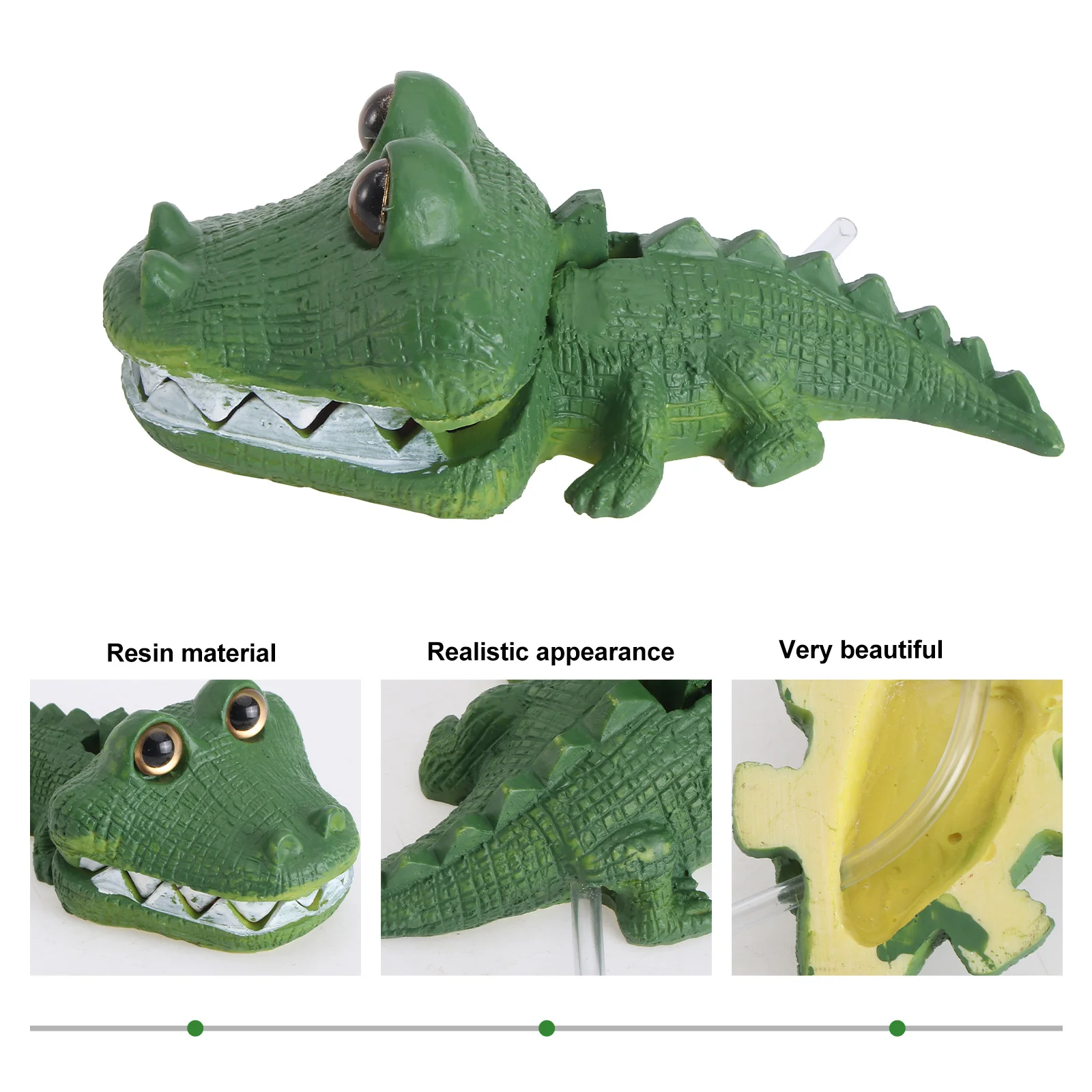 

Natural Resin Crocodile Decoration Change Aquarium Into Scenery Unique Style Minimum Responsibility Fish Tank Decor Tool