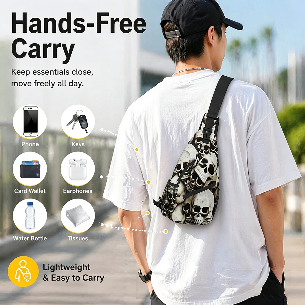 メンズクロスボディスリングチェストバッグ、軽量防水ファニーパ - Cycling Commute Essentials のレビューと価格
