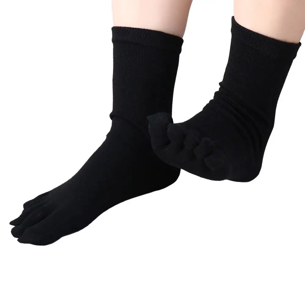

Sweat Absorption Solid Color Ankle Crew Socks Protect Ankle Men'S Split Toe Sock Five Fingers Socks Ankle Socks Toe Socks