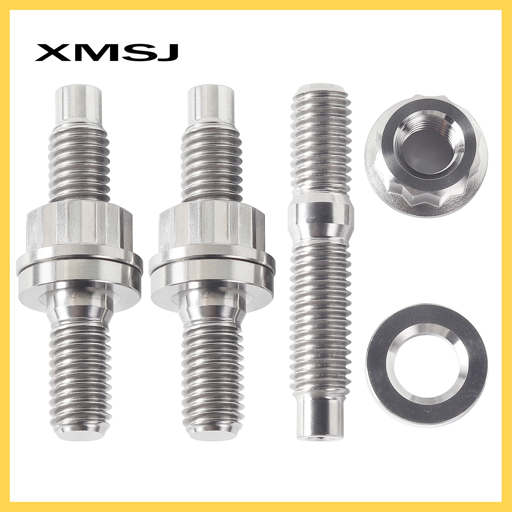 XMSJ Exhaust Manifold Stud Bolt M8/M10 Intake Or Exhaust Kit Pipe Titanium Screw With Nut Washer For Automobile Car Motorcycle