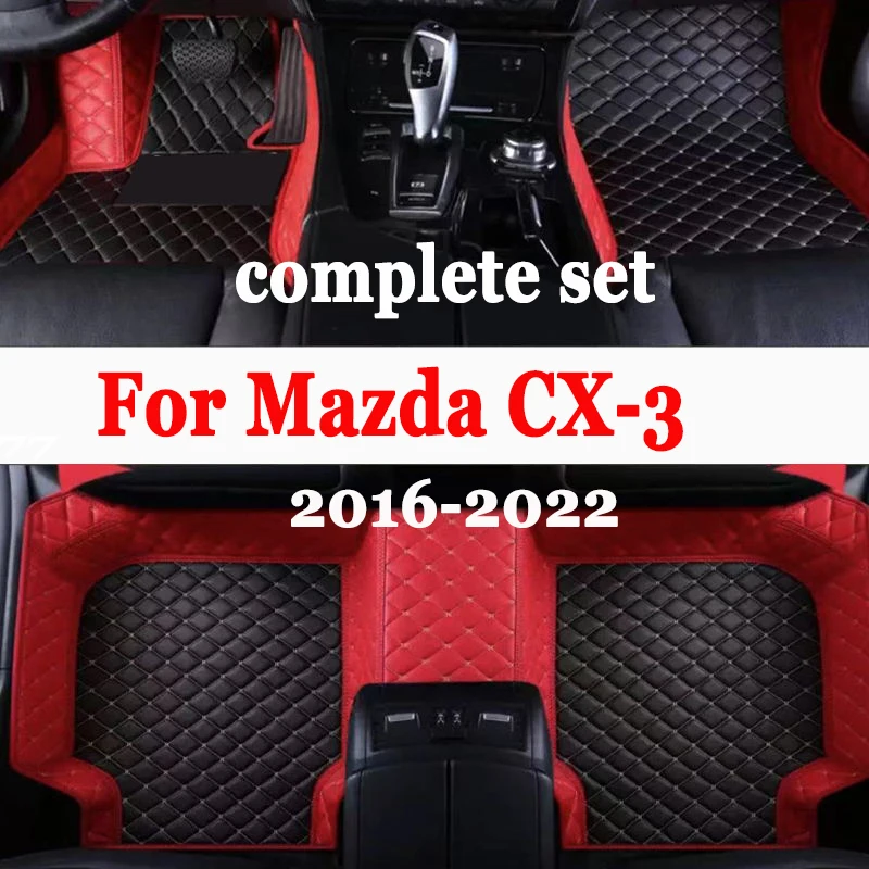 

Автомобильные коврики для Mazda CX-3 CX3 DK 2016 ~ 2022, кожаный роскошный коврик, набор защитных ковровых покрытий, автозапчасти, автомобильные аксессуары